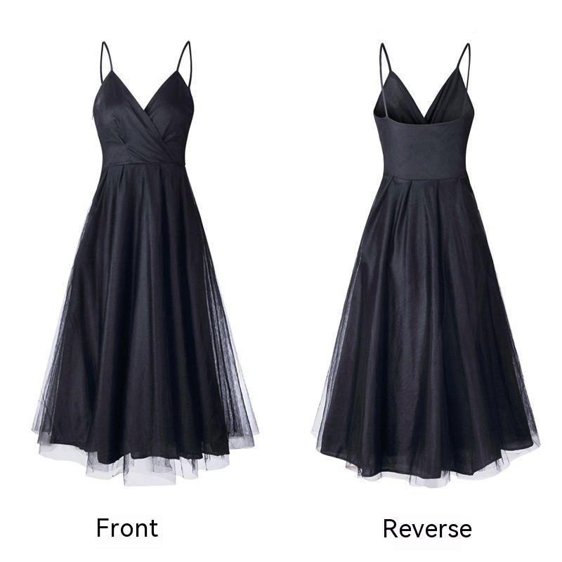 Black Midi Dress With Beautiful Back