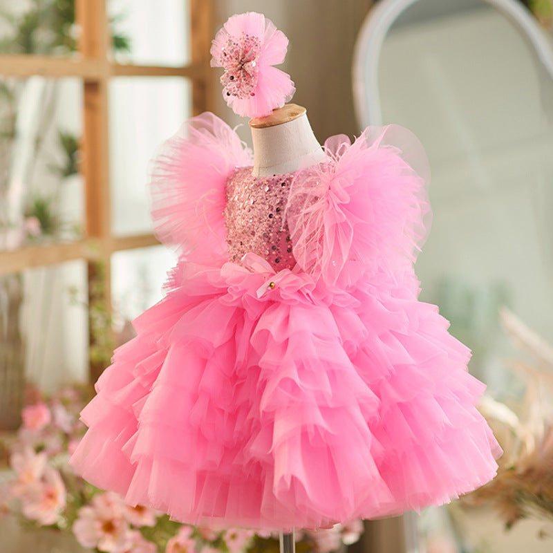 Girls' Fashion Personalized Sequined Princess Dress