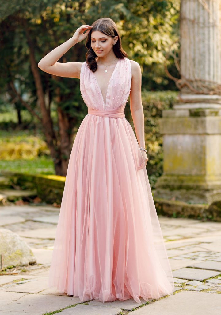 Dunhuang V-neck Sleeveless Dress Slim Fit