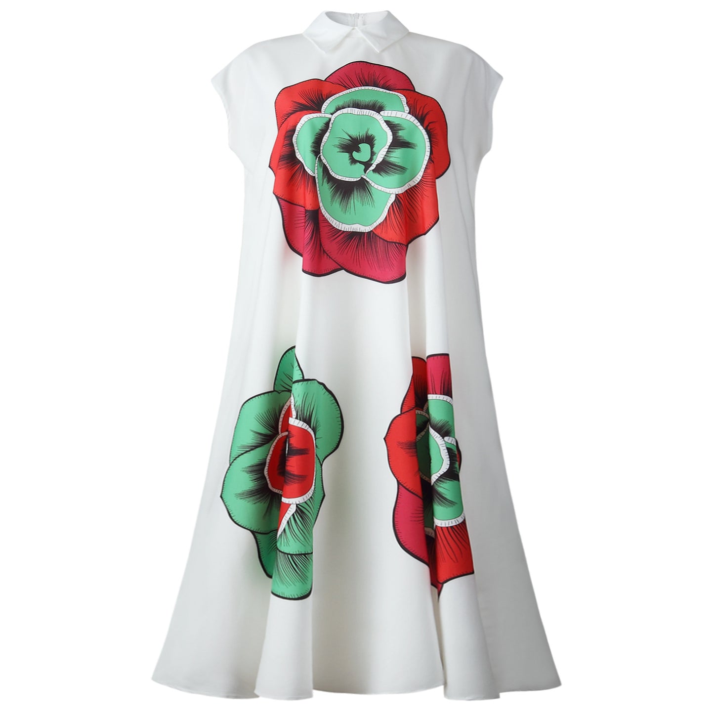 Women's Elegant Loose Printed Midi Dress