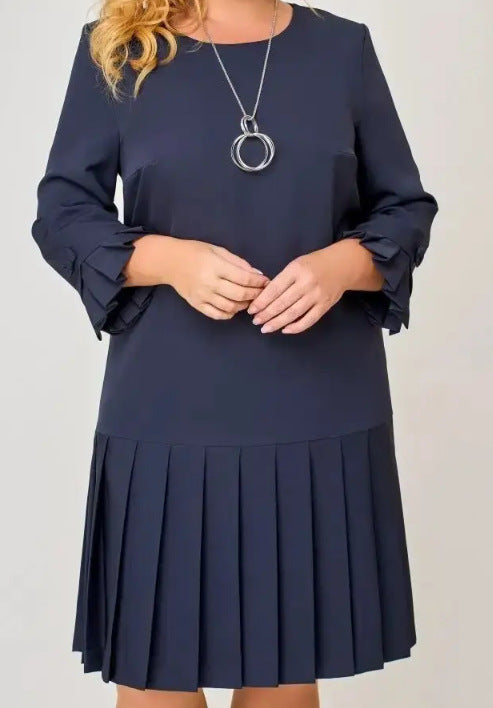 Casual Elegant Pleated Women's Clothing Dress