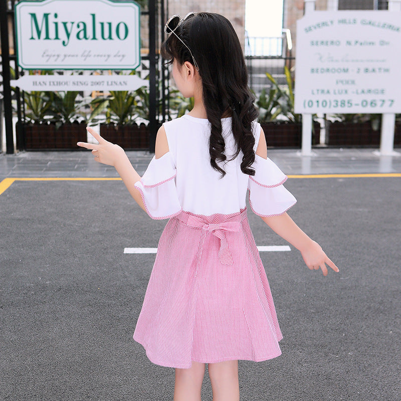 Girls Summer Pure Brocade Dress Suit