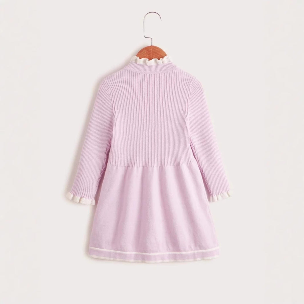 Warm & Stylish Knit Dress For Girls - Soft Winter Dress With Elegant Design, Perfect For Holidays & Casual Wear