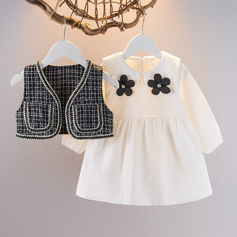 Girls Dress Western Style Two-piece Suit